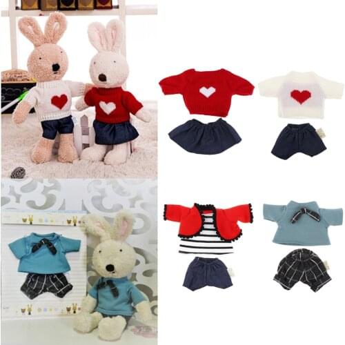 Lovely Doll Clothes for 1/6 BJD Dolls Casual Outfits Rabbit/Cat/Bear Plush Toys Clothes for Girl Gifts DIY Change Accessory Set