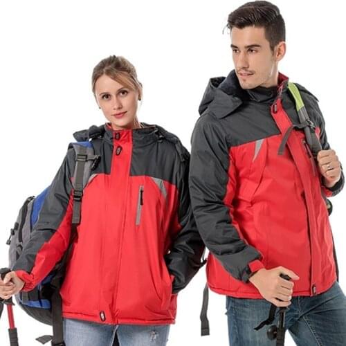 Mens And Womens Winter Plus Velvet Thick Breathable Wear-resistant Mountaineering Ski Suits Keep Warm Snowboard Jacket