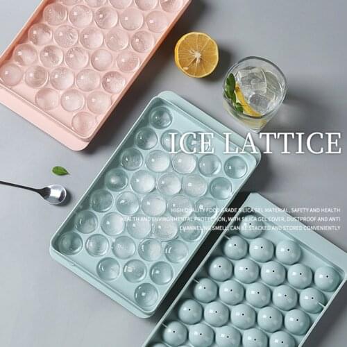 NEW Creative Round Ice Tray with Lid Plastic Ice Cube Mold Refrigerator Spherical Ice Box Large Ice Mold Ice Box Kitchen Tools