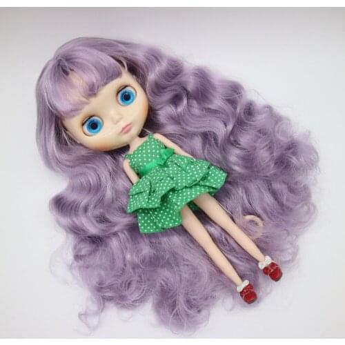 Nude blyth dolls(purple hair) plastic doll long hair 48897