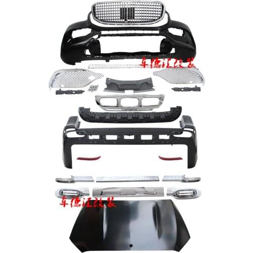 Suit For Benz Mercedes Weiting V-class Upgrade Vs680 Appearance Front Middle Net Rear Bar Big Surround Headlight
