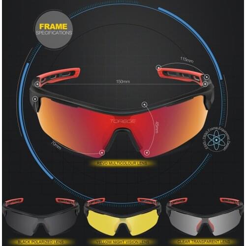 Polarized Sports Sunglasses With 4 Interchangeable Lenes for Men Women Running Driving Fishing Golf Baseball Brand Goggles