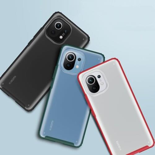 For Xiaomi Mi 11 10T Pro Lite Shockproof Matte Clear PC+tpu Hybird Back Case Cover