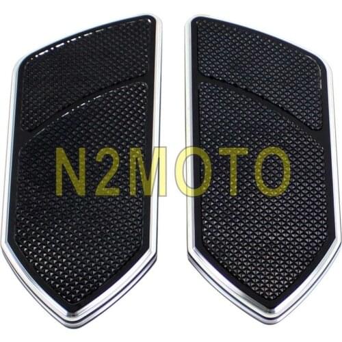 Adjustable Passenger Floorboard Black Billet Hard Aluminum Foot Rests Rear Board for Harley Touring All