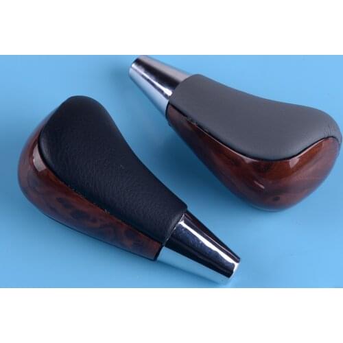 DWCX Wood Style PU Leather Gear Shift Knob Fit for Toyota Corolla Camry Rav4 Lexus ES300 ES330 GS300