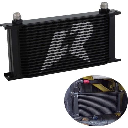 LINESRACING UNIVERSAL 19ROW AN-10AN Engine Racing OIL COOLER Black/Silver
