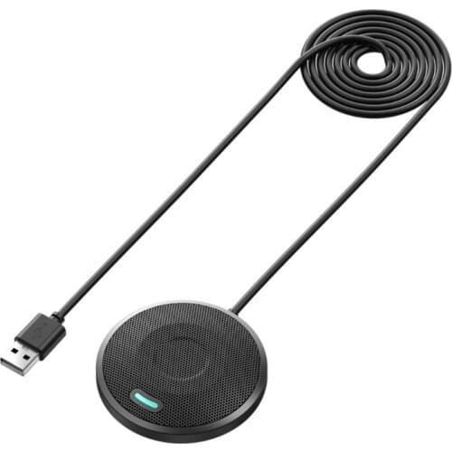 USB Omni-directional Condenser Mic for Video Conference Online Learning Sound Pick-up with AUX 3.5MM Type-C Cable M5TB