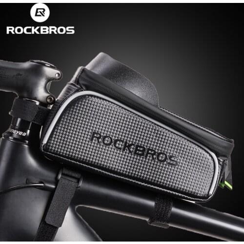 ROCKBROS Bike Bicycle Bag Front Top Tube Bag Waterproof Bike Frame Bag MTB Pannier Road Cycling Phone Case Bicycle Accessories