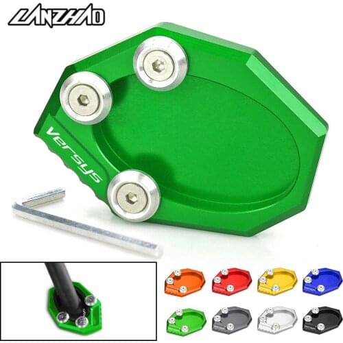 VERSYS Motorcycle Side Stand Enlarger Kickstand Enlarge Plate Pad CNC Aluminum Accessories for Kawasaki Versys 650 2010 - 2018