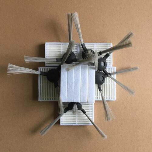 16 pieces = 10* HEPA Filter + 6* Side Brush for Panda X600 pet Kitfort KT504 Robotic Robot Vacuum Cleaner Parts