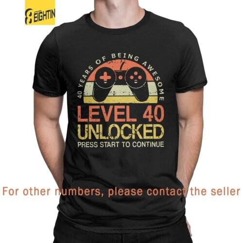 1981 40th Birthday Gifts T Shirts Men 100% Cotton Leisure T-Shirt Crew Neck 40 Years Old Tees Short Sleeve Clothes Original