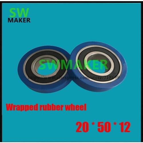 20*50*12mm rubber bearing, 6004 polyurethane roller bearing, pulley rubber covered steering wheel