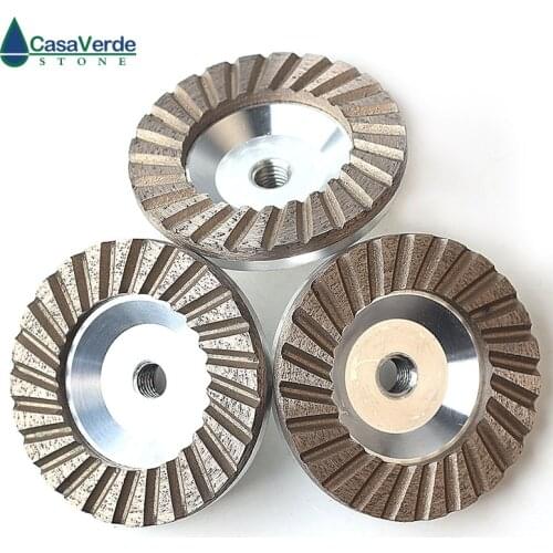 DC-ACW 3pcs/set diameter 100mm (4 inch) aluminum backer diamond cup wheels for grinding stone