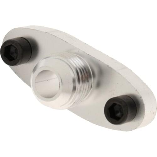 Auto Replacement Oil Feed Inlet Flange+Gasket Adapter Kit 10AN Fitting T3 T4