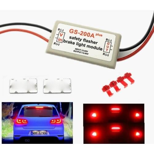 Car GS-100A LED Rear Brake Stop Light Lamp Strobe Flash Module Controller