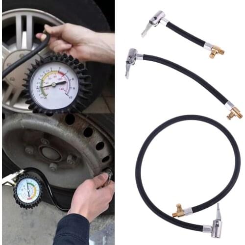 Car Air Hose Tire Inflator Hose Inflator Locking Tube Suitable for Standard Fine Thread 0.305" x32TPI Air Compressor Pump