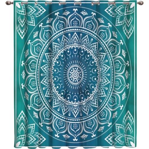 Mandala Datura Buddhism Ethnic Window Curtains Dark Curtain Lights Living Room Bedroom Drapes Decor Kids Home Decor