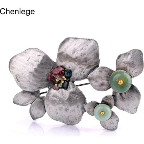 Chenlege large brooches vintage women pins female fashion bouquet plant flower retro pin and brooch for women jewelry