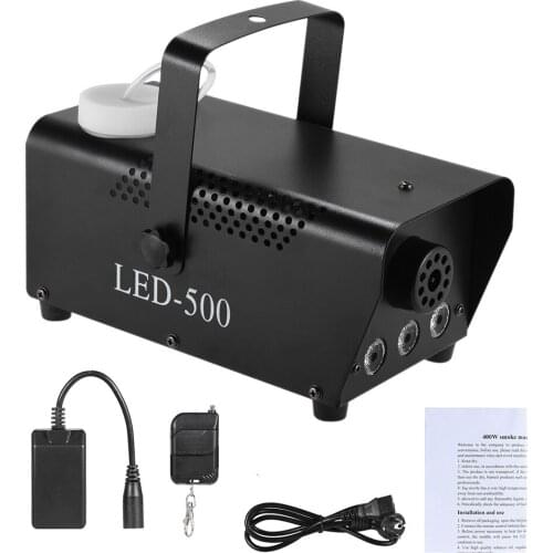 Colorful Wireless 400 Watt Fogger Fog Smoke Machine with LED Color Lights(Red, Blue, Green) Remote Control for Party