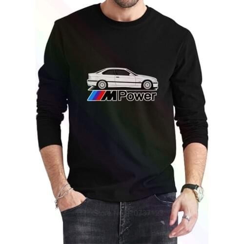 E36 M3 M Power Logo Personalized E90 E91 Logo T-Shirt 2021 Newest Summer Mens Long Sleeve Popular Tees Shirt Tops Novel Unisex