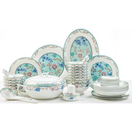Bone Porcelain 50-Head Tableware Ceramic Tableware Set Business Gift