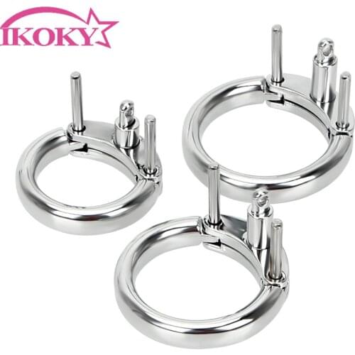 IKOKY Additional Cock Ring Restraint Cock Cage Accessories 3 Size Choose Male Masturbation Male Penis Lock Chastity Device