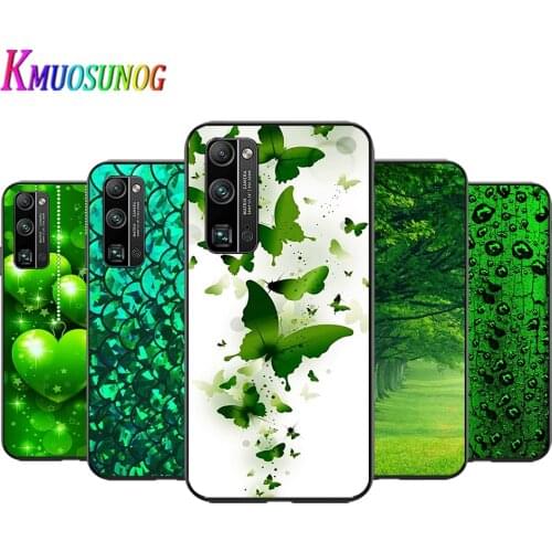 Beautiful Emerald Green for Honor 8X Max 8A 8 8S 8C 7S 7A 7C Prime Pro 2020 2019 Black Phone Case