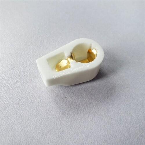10pcs Tube Caps Ceramic shield caps 6.3mm electron tube plate caps golden foot for EF37 EF39 12E1 MCVG