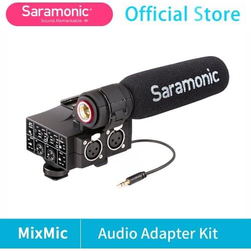 Saramonic MixMic Audio Adapter and Shotgun Microphone kit for DSLR Cameras and Video Cameras