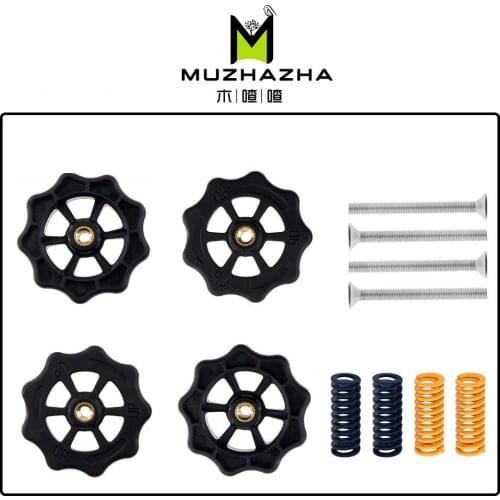 3D Printer Parts Heated Bed Spring Leveling Kit Adjustment Nut+Springs+ Screw Heatbed Kit For CR-10 Ender 3 MK3 hotbed