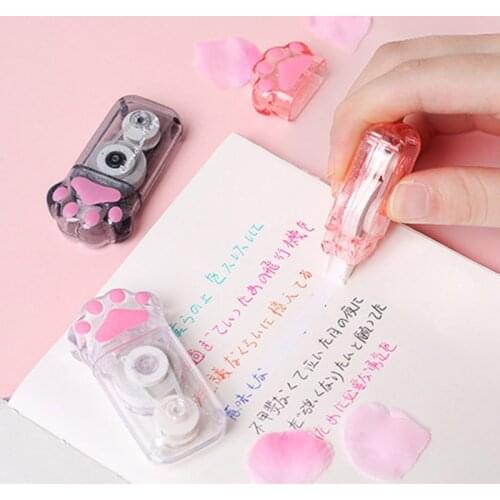 Cute Cat Paw Correction Tape Stationery Corrector Student Altered Tapes Kawaii