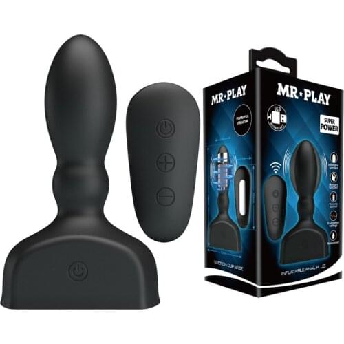 Remote Control Inflatable Vibrator Anal Plug Dual Control Anal Butt Plug Prostate Massager Masturbator Anal SexToy For Men Women