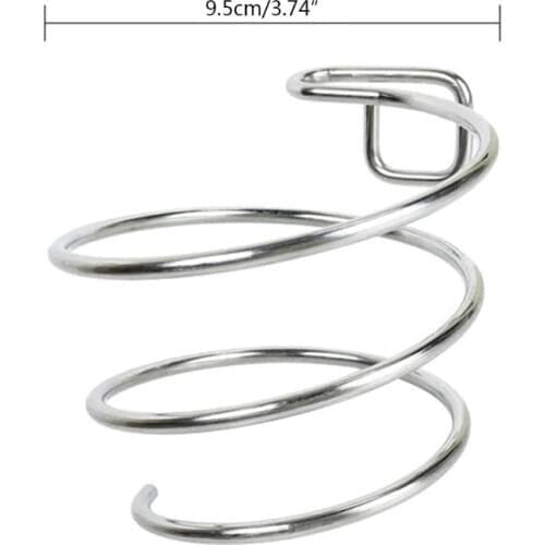 Adhesive Wall Mount Hair Dryer Holder Rack Blower Organizer Shelf Stainless steel Spiral Stand Storage For Bathroom Barber