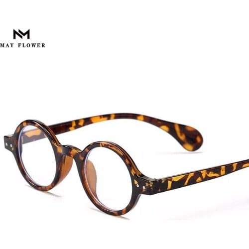 May Flower 2021 New Reading Glasses For Men Blue Light Cut Computer Eyeglasses Frame Women Round Retro Mens Glasses Diopters +2