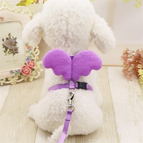 2018 new arrival cute dog collar pet dog necklace for small dog angel wings traction pet supplies puppy dog accessories