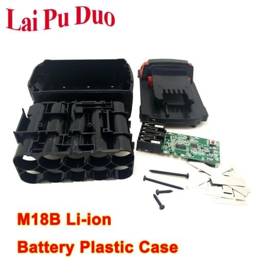 For Milwaukee 18V M18B Li-ion Battery Plastic Case Charging Protection Circuit Board M18 48-11-1815 3Ah 4Ah 5Ah PCB Board Shell
