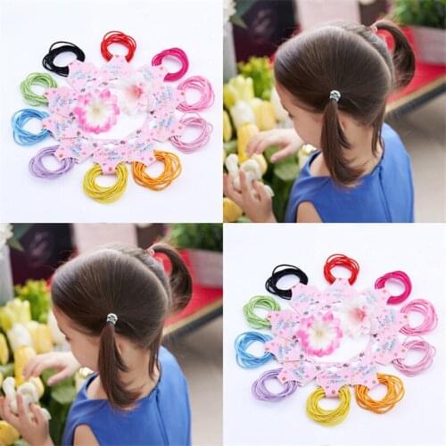12 Colors 20Pcs/Card 3cm Child Rubber Bands Hair Accessories Wholesale New Fashion Candy Colors Hair Elastics For Girls Kids