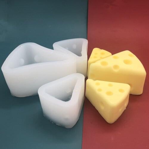 3 Pcs/ Set Cheese Silicone Mold Chocolate Cake Baking Tools Handmade Aromatherapy Plaster Candle Soap Mold