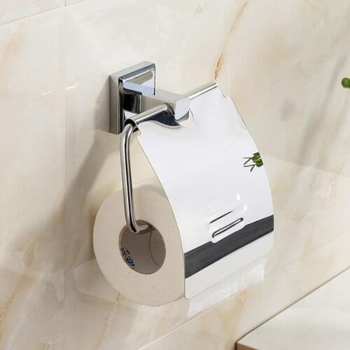 Vidric entire copper bath European simple roll toilet paper holder with a cover wall-hanging toilet paper cassette