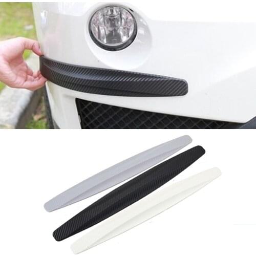Car Bumper Protector Front Body Corner Lip Bumper Side Gurad Rear Back Protection Carbon Fiber Stickers Anti-scratch Car Styling