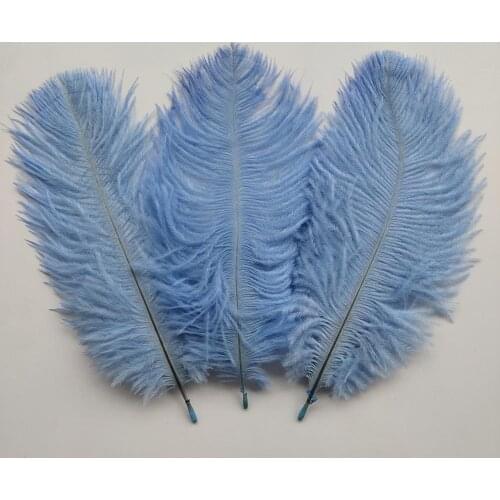 Hot 10pcs High Quality Light Blue ostrich feathers 6-8 inches/15-20 cm for Wedding Party Decor Accessories Wedding Decoration