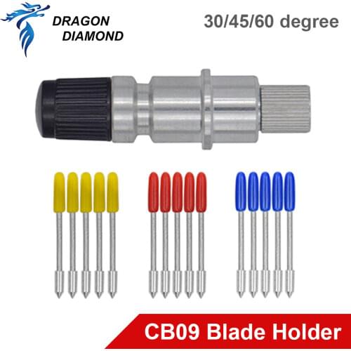 DRAGON DIAMOND 1Pc Graphtec CB09 Blade Holder 10 PCS 30/45/60 Degree Cutting Blades For Vinyl Plotter Cutter