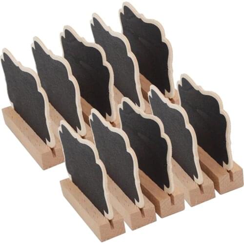 10x Wood ChalkBoard Blackboard Memo Message Board Note Sign Reminder Reception Meeting Board Miniatures Decoration Crafts
