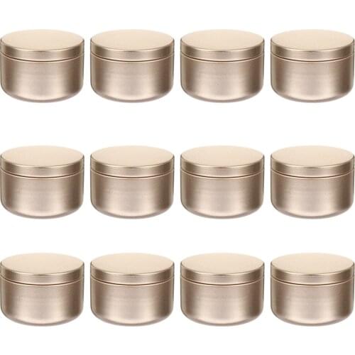 12PCS Metal Candle Tins Candle Container Travel Tins DIY Candle Making Jars