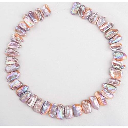 12X16mm Wholesale natural Pink Freshwater Bright light strip baroque pearls beads