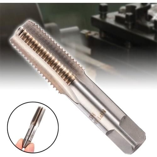 1X HSS Screw Threaded Tap Hand Tools 1/4" - 18 NPT Model High Speed Steel Taper Pipe Tap Metal Screw Thread Cutting Tool