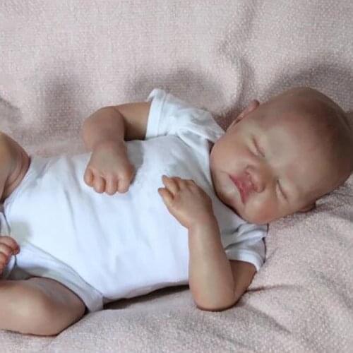 48cm Reborn Baby Silicone Lifelike Sleeping Levi Cuddly Doll Popular Reborn Doll Gift for Kids Drop Shipping