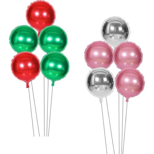 5Pcs 18inch Solid color Foil round Balloon Helium Balloon Wedding Baby Shower Kids Happy Birthday Party Decoration Globos