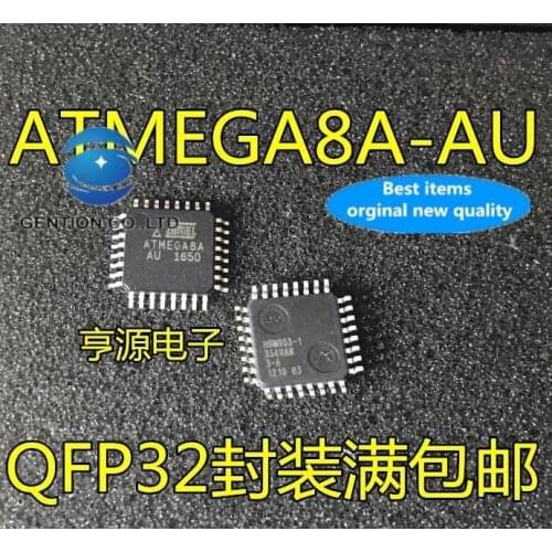 5PCS ATMEGA8-16 AU ATMEGA8A-AU 8-bit microcontroller chip in stock 100% new and original