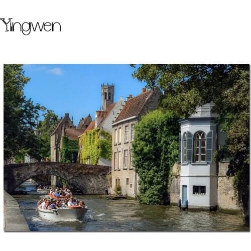 5D Diamond Embroidery Venice City Landscape Diamond Painting Bridge And Boat Cross Stitch The Paintings Of Rhinestone Scenery